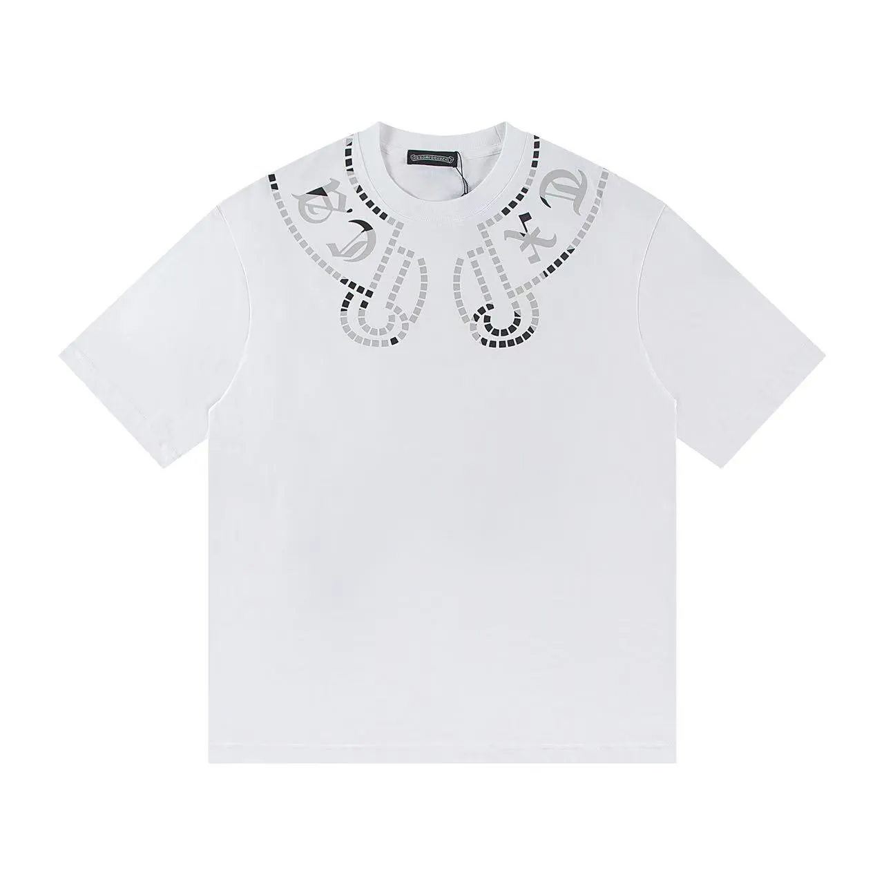 🅿️146 Style: 2025 new Croix Heart short-sleeved T-shirt Material: High version 300g double yarn combed cotton Size: S～XL Color: White Style number: Z1014